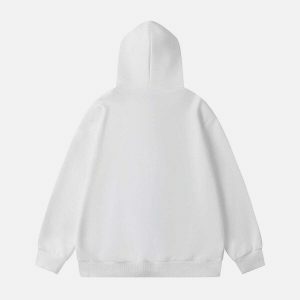 youthful fringe applique hoodie   chic urban streetwear 5477