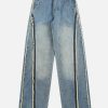 youthful fringe line jeans   trending urban streetwear 6840