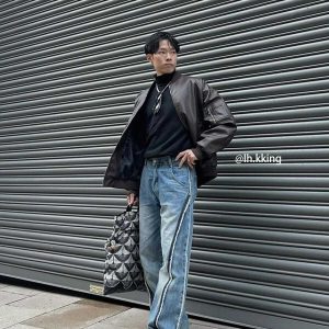 youthful fringe line jeans   trending urban streetwear 7106