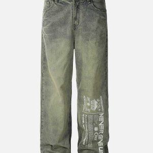 youthful fringe pocket jeans   chic urban streetwear 6201