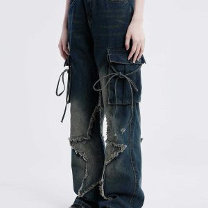 youthful fringe star jeans   washed & edgy streetwear 3454