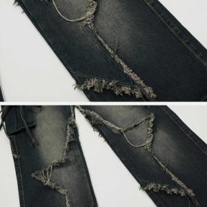 youthful fringe star jeans   washed & edgy streetwear 4537