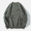 youthful fringed design sweater dynamic streetwear appeal 4379