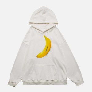 youthful fruit print hoodie   vibrant & trendy streetwear 7843