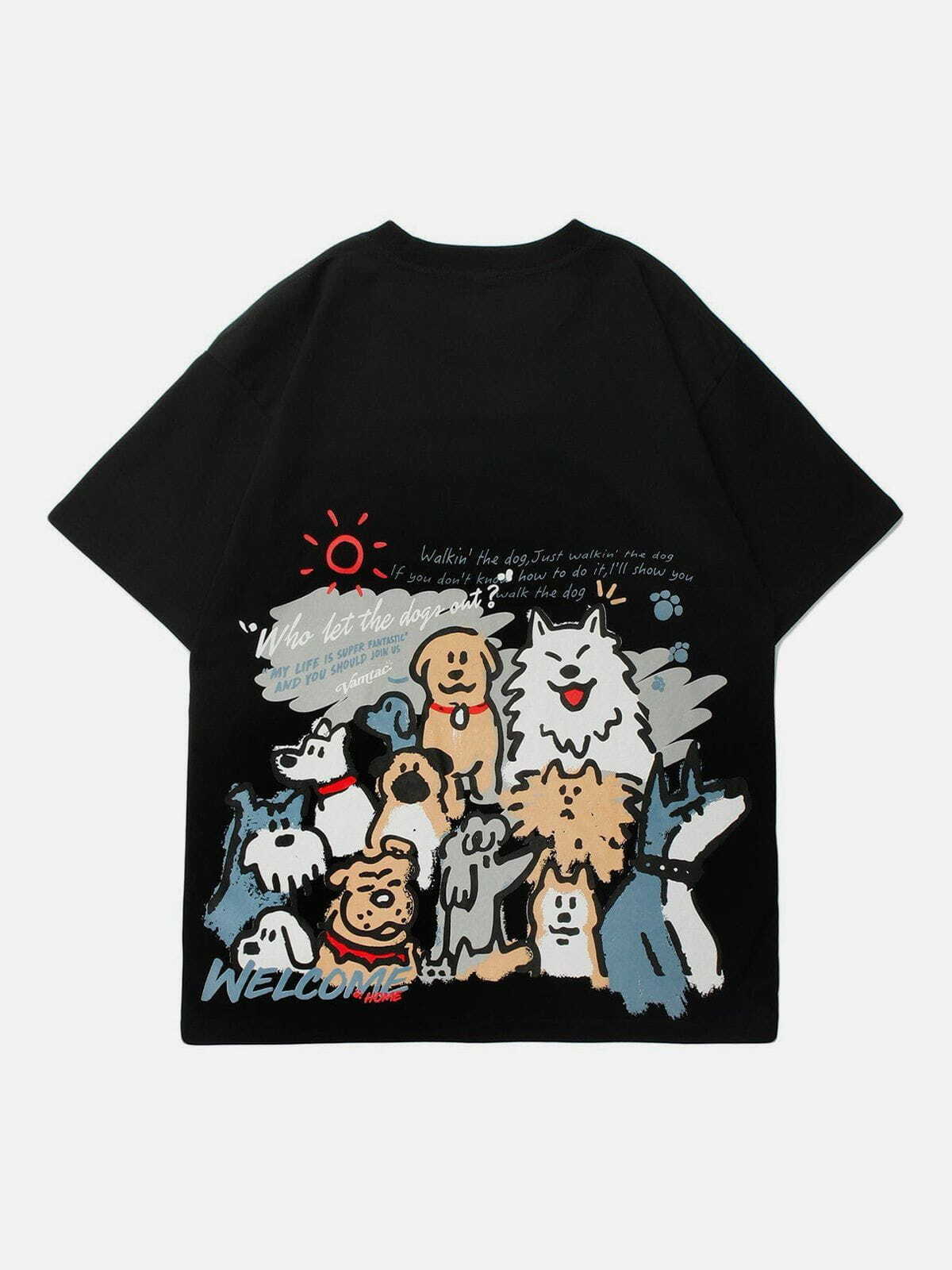 youthful funny dogs graphic tee   urban & trendy style 6426