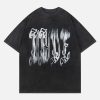 youthful fuzzy font tee washed print urban appeal 3031