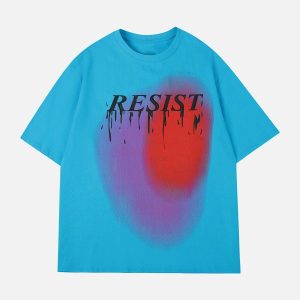youthful gradient graphic tee   trendy & colorful streetwear 3170
