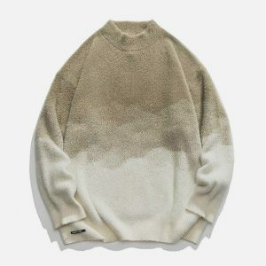 youthful gradient knit sweater   chic y2k streetwear 1765