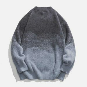 youthful gradient knit sweater   chic y2k streetwear 6345