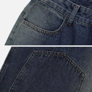 youthful gradient loose jeans   trendy y2k streetwear look 1589