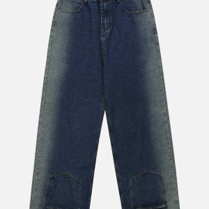 youthful gradient loose jeans   trendy y2k streetwear look 6253
