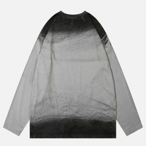 youthful gradient print sweatshirt   urban & trendy style 7272
