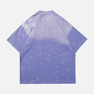 youthful gradient star tee with raw edge design 2936