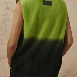 youthful gradient sweater vest   chic y2k streetwear look 4011