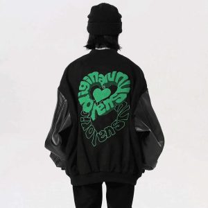 youthful green heart jacket embroidered detail 3651