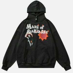youthful grim reaper hoodie   quirky & trendy streetwear 7947