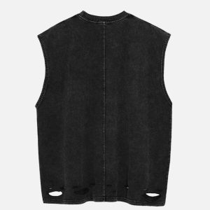 youthful heart flame print vest   chic y2k streetwear staple 3897