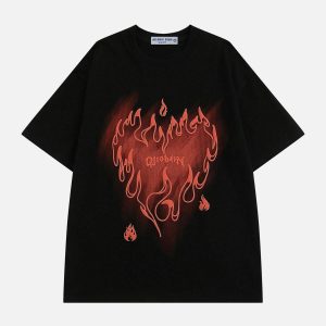 youthful heart flame tee   chic & trending streetwear 3660