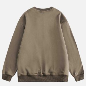 youthful henley collar sweatshirt   sleek urban comfort 6242