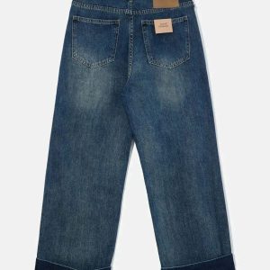 youthful high rise jeans with chic raw edges 5960