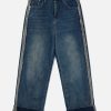 youthful high rise jeans with chic raw edges 6461