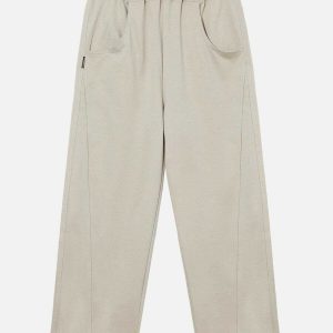youthful high waist pants   sleek & trendy streetwear 8014