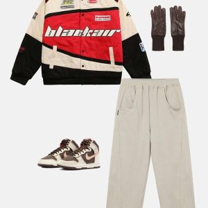youthful high waist pants   sleek & trendy streetwear 8021
