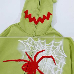 youthful horn spider hoodie flocking design trendsetter 1016