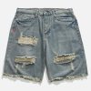 youthful ink jet shorts with dilapidated design urban flair 2255