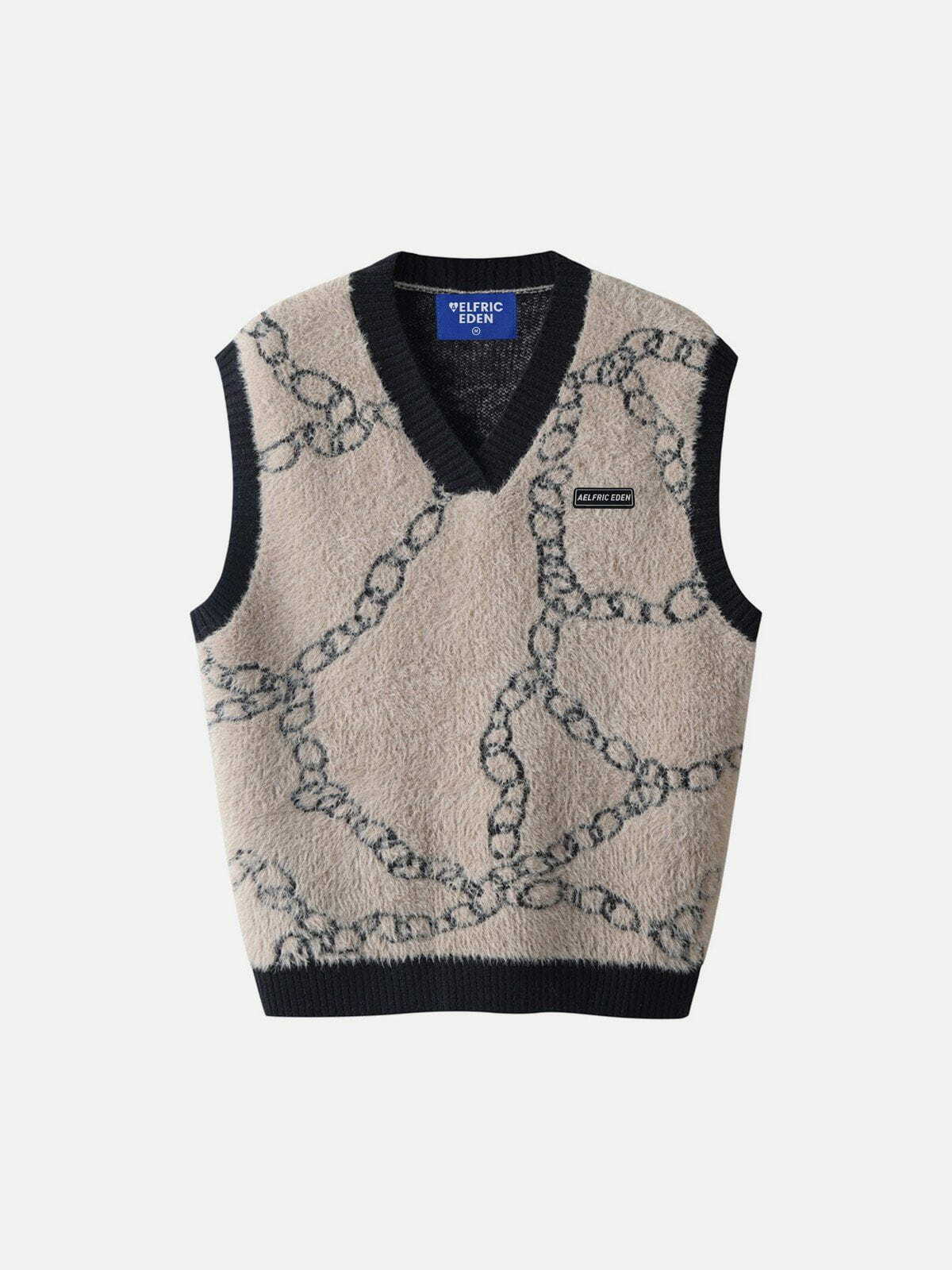 youthful irregular chain sweater vest   chic urban appeal 7331