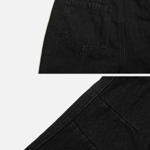 youthful irregular zipup jeans   sleek & urban style 5493