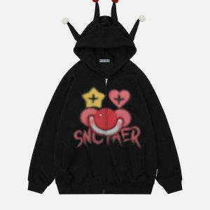 youthful joker print hoodie   trending urban streetwear 4225