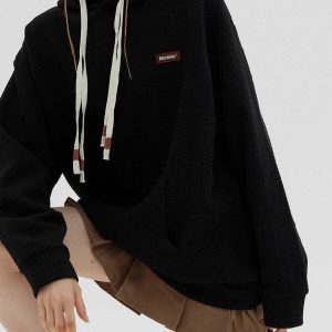 youthful labeled drawstring hoodie streetwear essential 8942