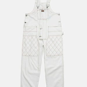 youthful labelled baggy overalls streetwear icon 6867