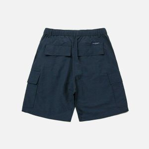 youthful large pocket shorts   sleek urban streetwear 2640