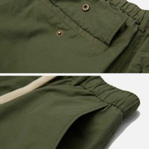 youthful large pocket shorts   sleek urban streetwear 6955