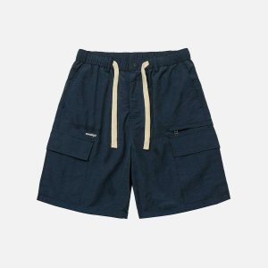 youthful large pocket shorts   sleek urban streetwear 7676