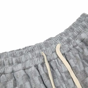 youthful lattice side slit pants streetwise & sleek design 2819