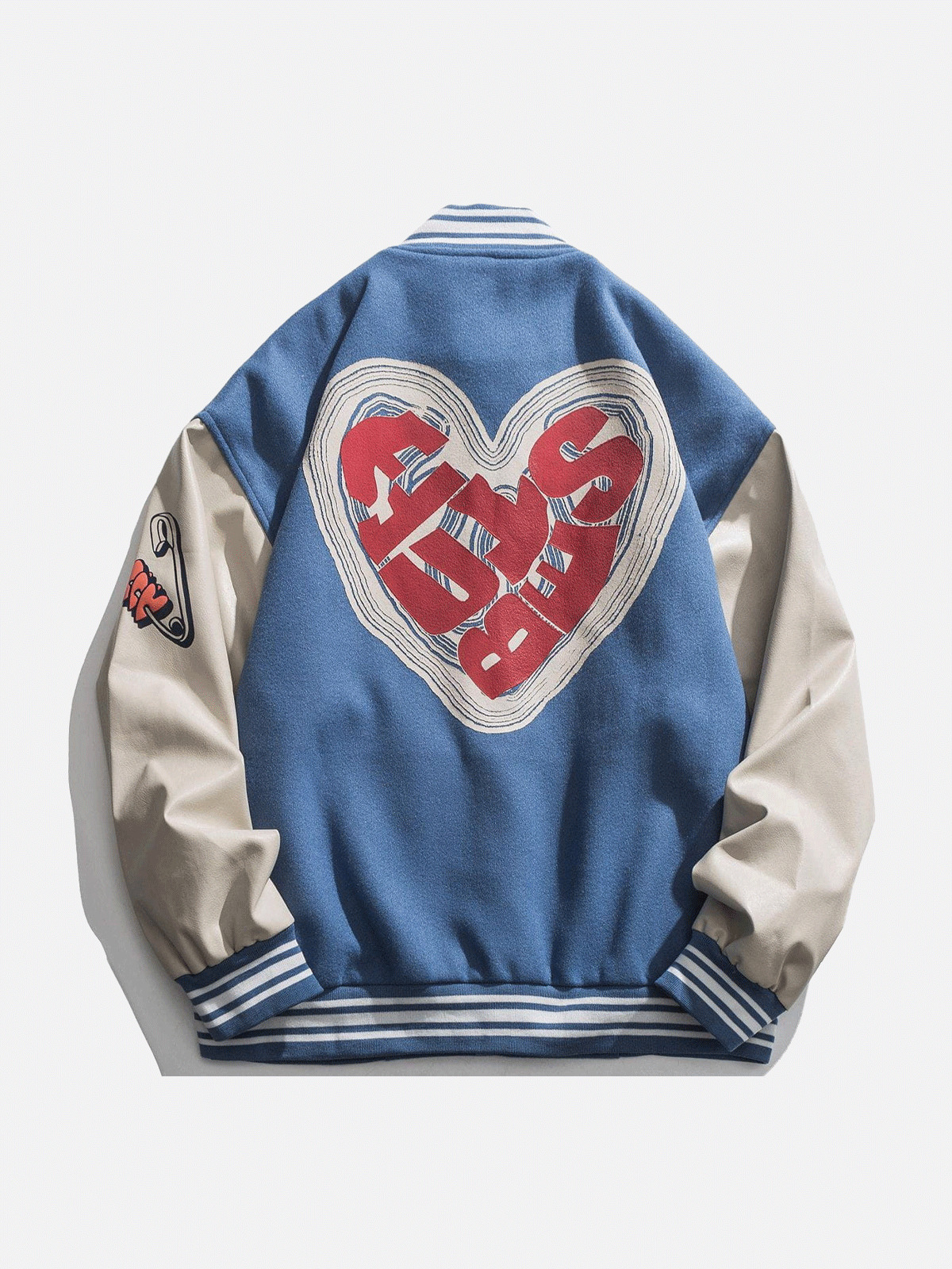 youthful letter love varsity jacket   chic & crafted design 1322