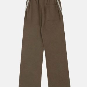 youthful letter print zipper pants dynamic streetwear look 3560