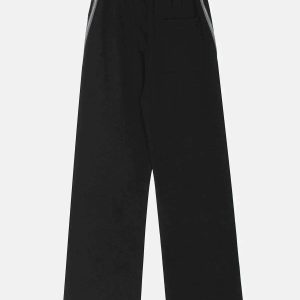 youthful letter print zipper pants dynamic streetwear look 8002