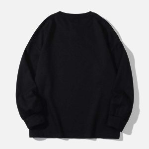 youthful letter printed sweatshirt   trending urban style 3898