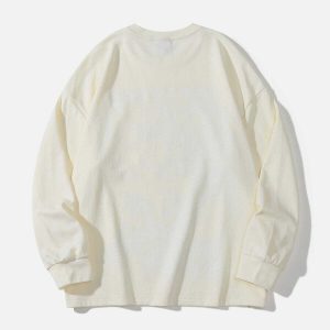 youthful letter printed sweatshirt   trending urban style 6499