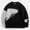 youthful loneliest whale sweater knit design & cozy feel 2359