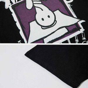 youthful long ears rabbit tee   graphic & trendy style 8041