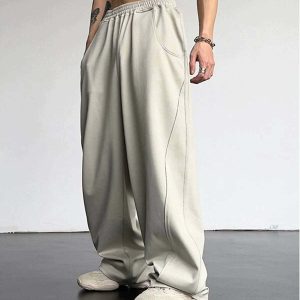 youthful loose high waist pants   sleek & comfort fit 6734