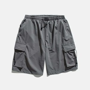youthful loose side pocket shorts   streetwear essential 2241