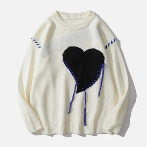youthful love embroidered sweater   chic & trendy comfort 4731