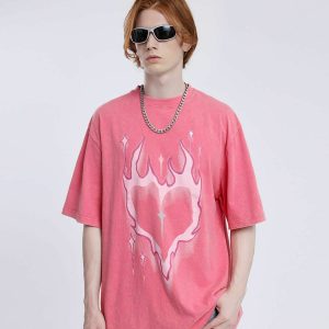 youthful love flame tee   chic & trending streetwear 1128
