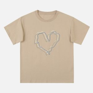 youthful love lines tee   dynamic print & street style 3094